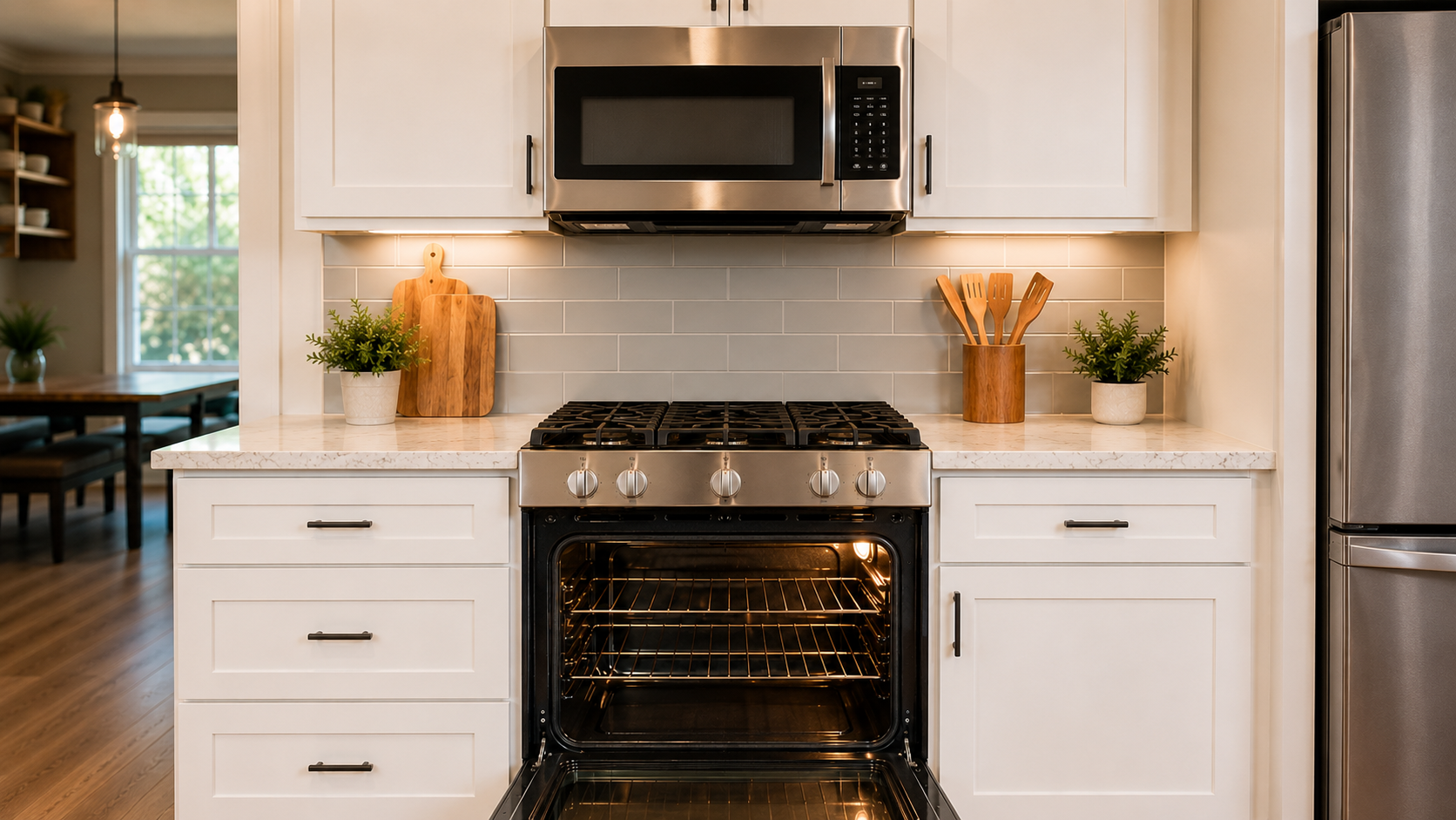 Cooking Zone Rejuvenation — oven, cooktop, vent hood, and microwave steam cleaned